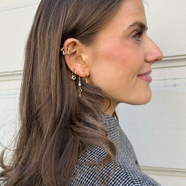 ENAMEL Copenhagen Øredobber, Enamel Tokens Star Earrings Daisy