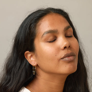 ENAMEL Copenhagen Øredobber, Lola Chain One Piece Earrings Earthtone