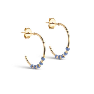 ENAMEL Copenhagen Øredobber, Lola Large Earrings Cornflower