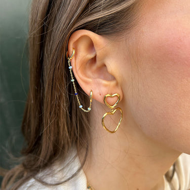 ENAMEL Copenhagen Øredobber, Organic Lovelink Earrings Gold Plated