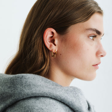 ENAMEL Copenhagen Øredobber, Organic Moon Earrings Gold Plated