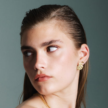 ENAMEL Copenhagen Øredobber, Organic Star Earrings Gold Plated