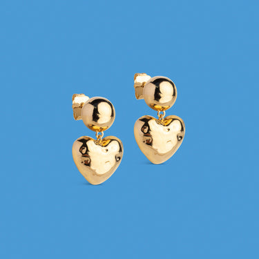 ENAMEL Copenhagen Øredobber, Poma Heart Earrings 925S/GP