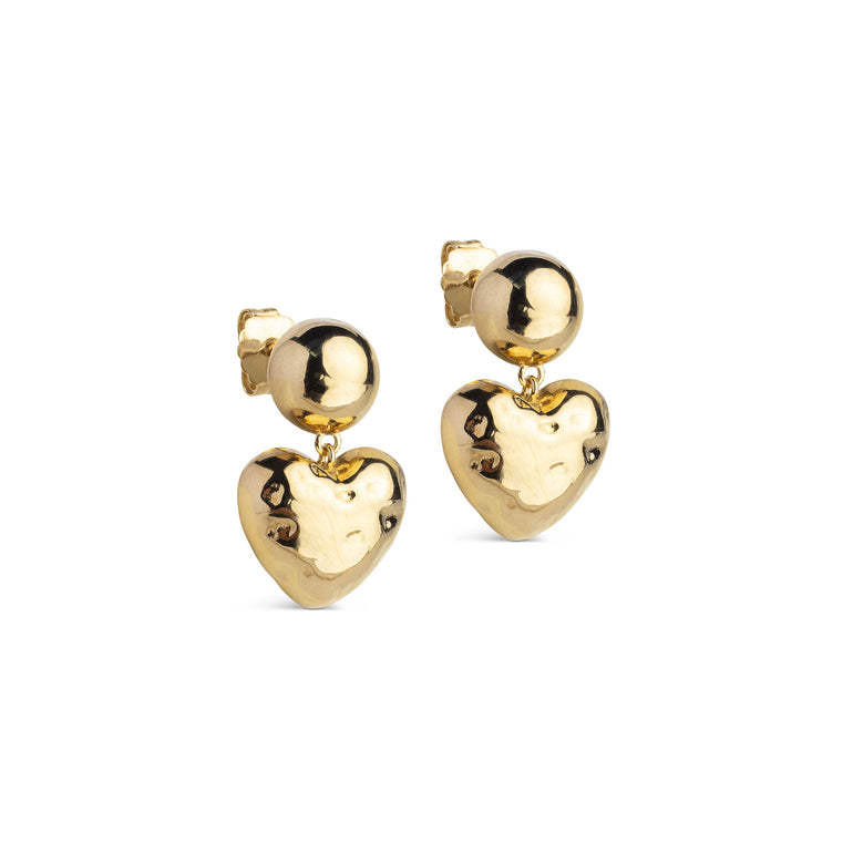 Enamel Copenhagen - Enearrings, Poma Drop Heart E443G - 925S/Gp main image 0