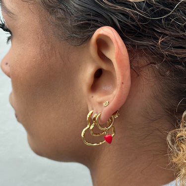 ENAMEL Copenhagen Øredobber, Rio Mini Earrings 925S/GP/M