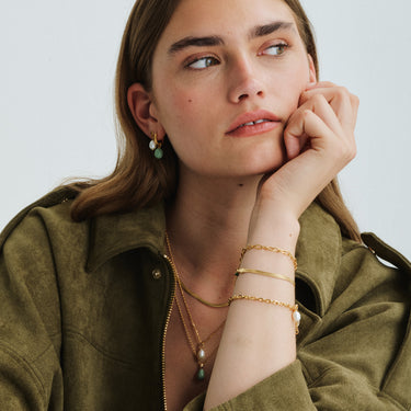 ENAMEL Copenhagen Øredobber, Significant Enamel Earrings Sage