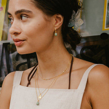 ENAMEL Copenhagen Øredobber, Significant Enamel Earrings Sage