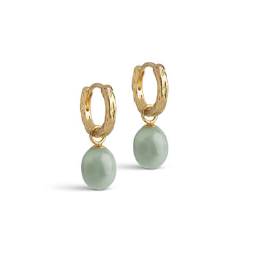 ENAMEL Copenhagen Øredobber, Significant Enamel Earrings Sage