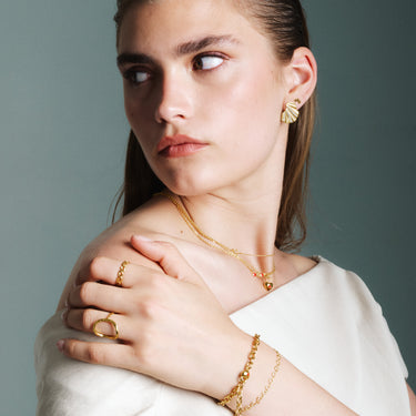 ENAMEL Copenhagen Øredobber, Wave CZ Earrings Clear CZ