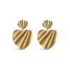 ENAMEL Copenhagen Øredobber, Wave Heart Earrings Gold Plated