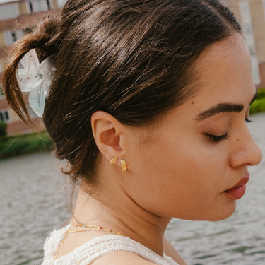 ENAMEL Copenhagen Øredobber, Wave Mini Earrings Gold Plated