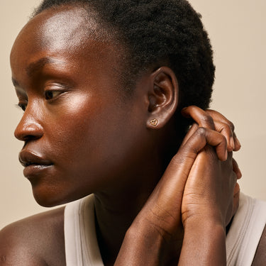 ENAMEL Copenhagen Øredobbers, Organic Heart Earrings 925S/GP/M