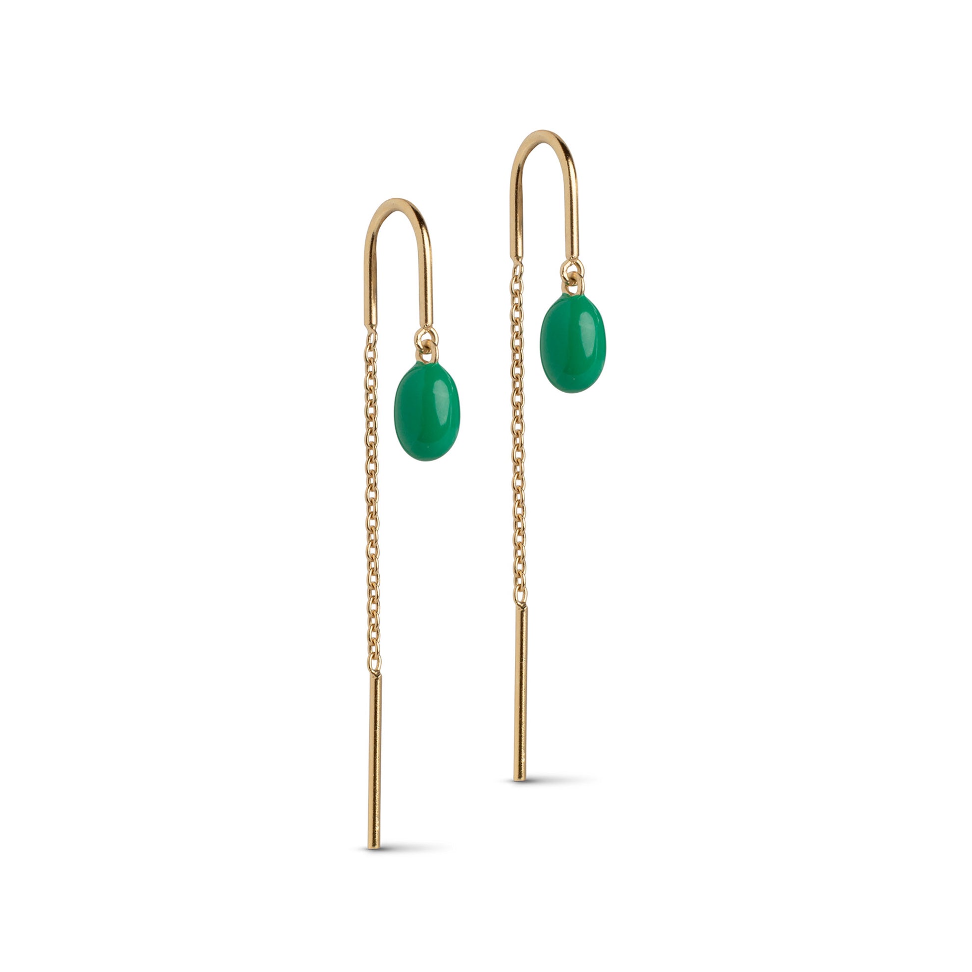 ENAMEL Copenhagen Øreringer, Eleanor Earrings Grass Green