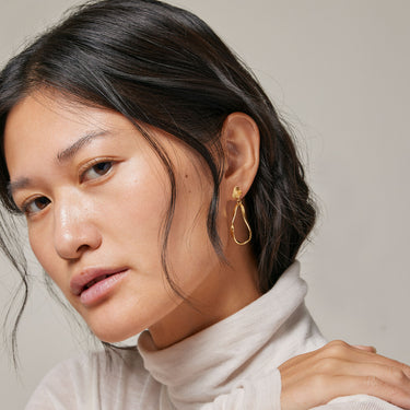 ENAMEL Copenhagen  Øreringer, Aloma Small Earrings 925S/GP/M