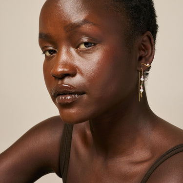 ENAMEL Copenhagen Øreringer, Sofia Earrings Light pink, khaki green, peach and pearl