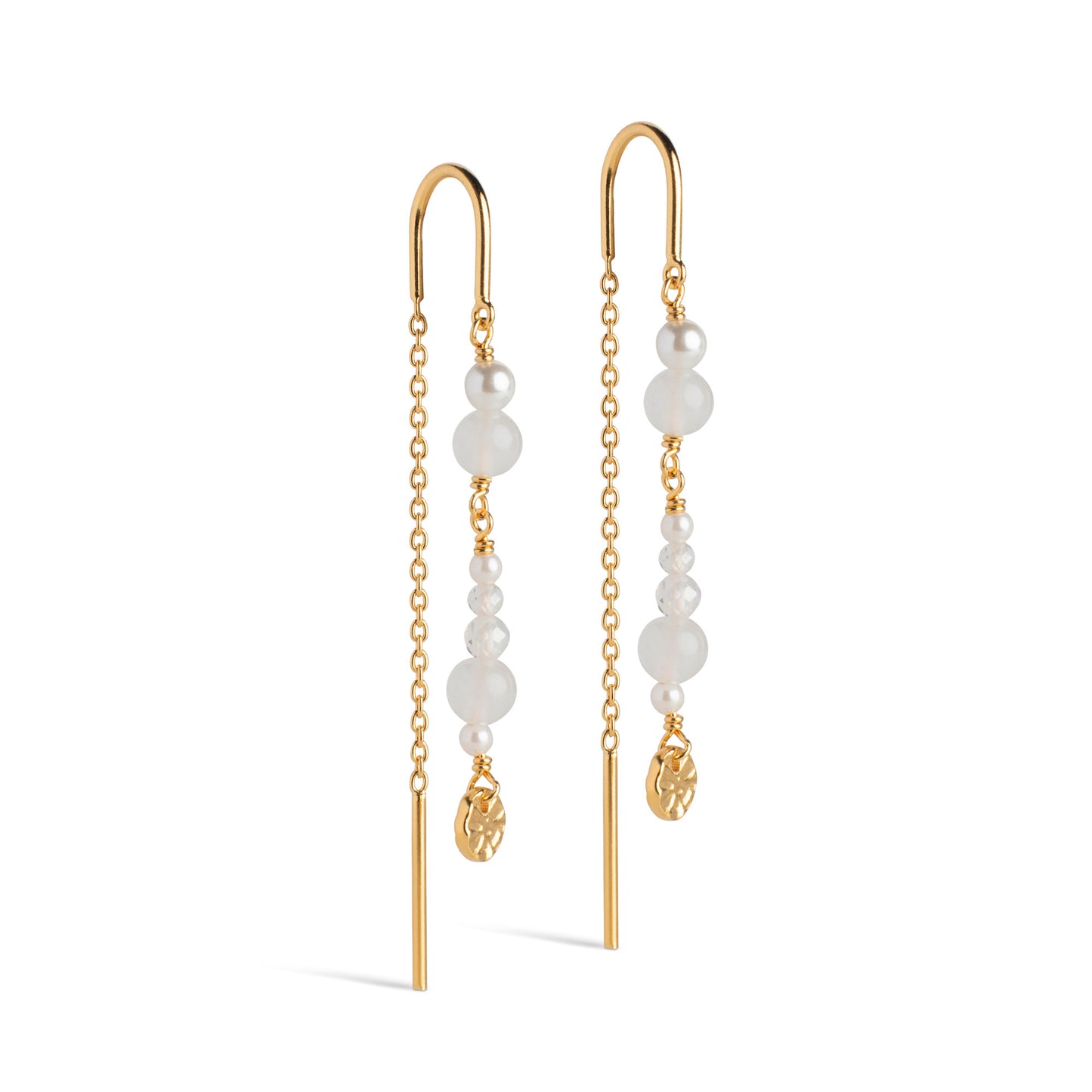 ENAMEL Copenhagen Øreringer, Sofia Earrings White and Pearls