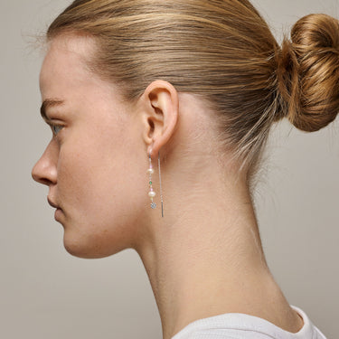 ENAMEL Copenhagen Øreringer, Sofia Earrings Light pink, khaki green, peach and pearl