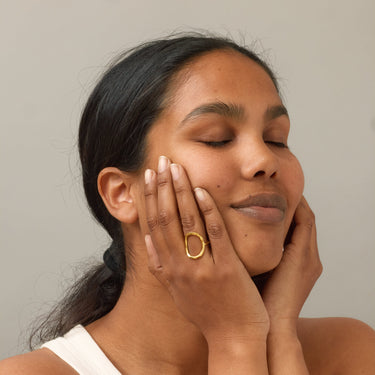 ENAMEL Copenhagen Ring, Organic Arena Rings Gold Plated