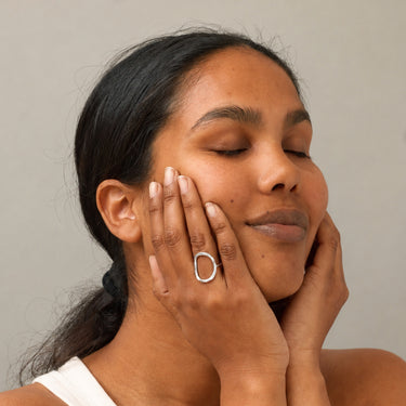 ENAMEL Copenhagen Ring, Organic Arena Rings Silver Plated