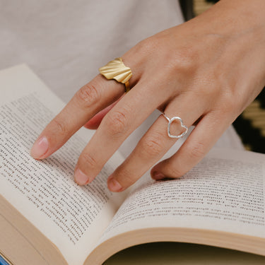 ENAMEL Copenhagen  Ring, Organic Heart Rings 925S/M