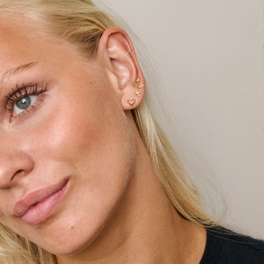 ENAMEL Copenhagen Stud, Baby Bow - Single Earrings 925S/GP