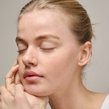 ENAMEL Copenhagen Studs, Small Sunshine Earrings 925S/GP