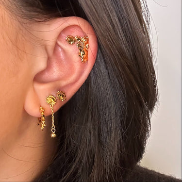 ENAMEL Copenhagen Studs, Small Sunshine Earrings 925S/GP