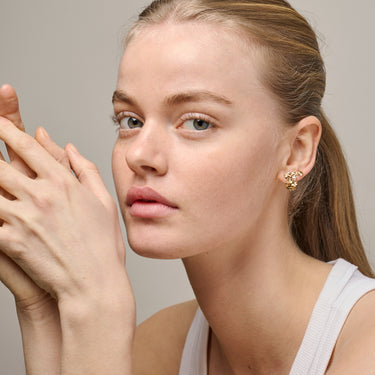 ENAMEL Copenhagen Studs, Sunshine Field Earrings 925S/GP