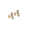 ENAMEL Copenhagen Studs, Trinity CZ Earrings Clear CZ