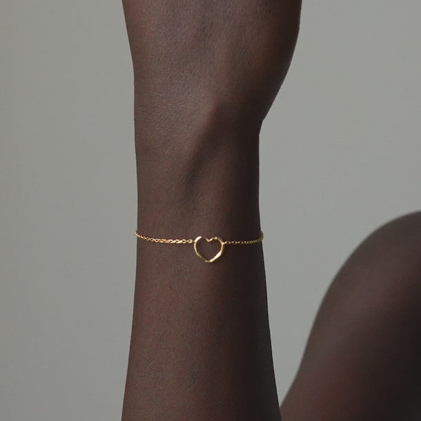 ENAMEL Copenhagen Armbånd, Organic Heart Bracelets 925S/GP/M