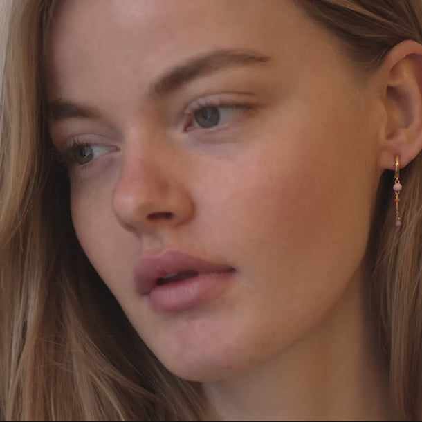 ENAMEL Copenhagen Hoops, Lola Bold Earrings Blush
