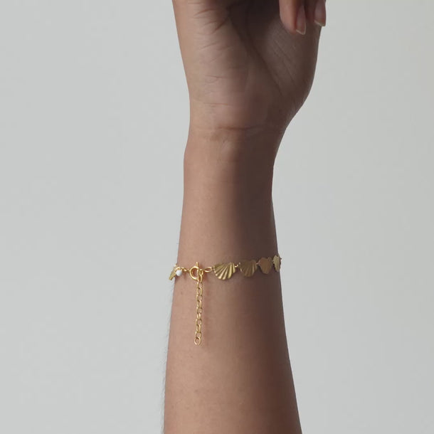 ENAMEL Copenhagen Armbånd, Wave Chunky Bracelets Gold Plated
