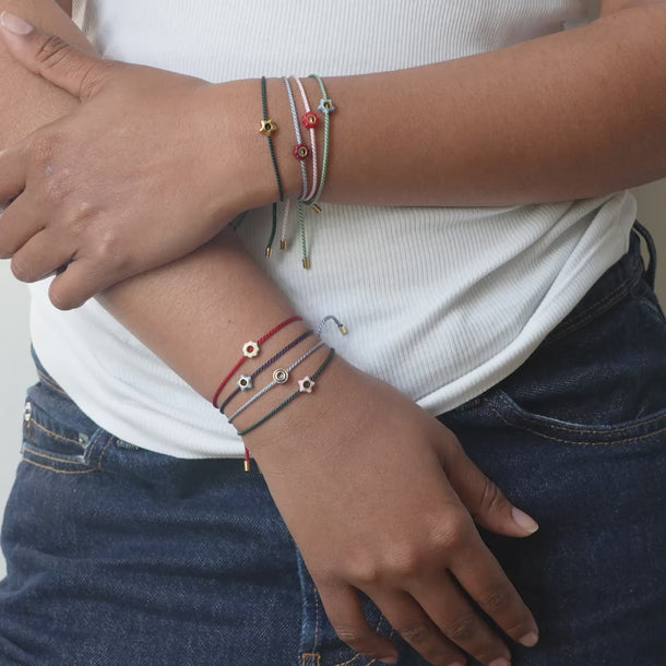 ENAMEL Copenhagen Armbånd, Enamel Tokens Bracelets Steel Blue/Navy Blue