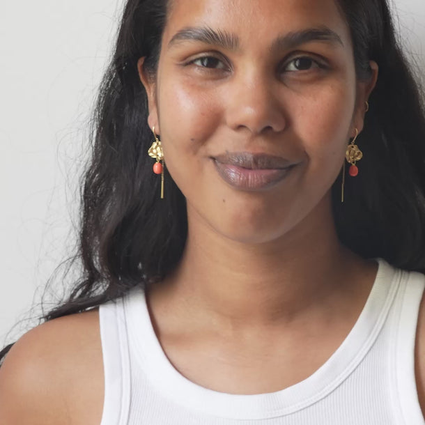 ENAMEL Copenhagen Øredobber, Kai Earrings Light Coral