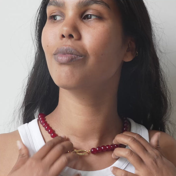 ENAMEL Copenhagen Halskjede, Valora Necklaces Bordeaux