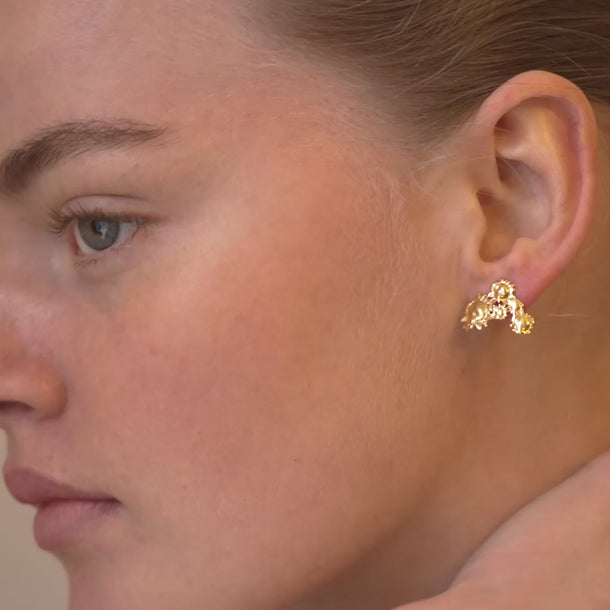 ENAMEL Copenhagen Studs, Sunshine Field Earrings 925S/GP