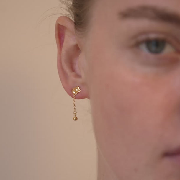 ENAMEL Copenhagen Øredobber, Sunshine Drop Earrings 925S/GP