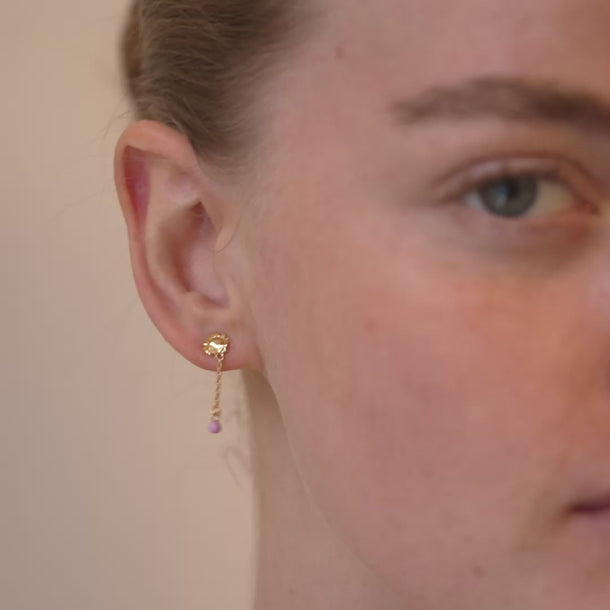 ENAMEL Copenhagen Øredobber, Sunshine Drop Earrings Pink