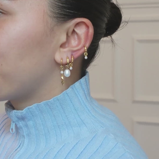 ENAMEL Copenhagen Hoops, Significant Pearl Earrings Pearls